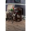 Contemporary Home Living Set of 4 Rich Walnut Oversize Folding Snack Table 25.5" view 2