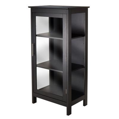 47" Black Elegant Poppy Rectangular Display Cabinet