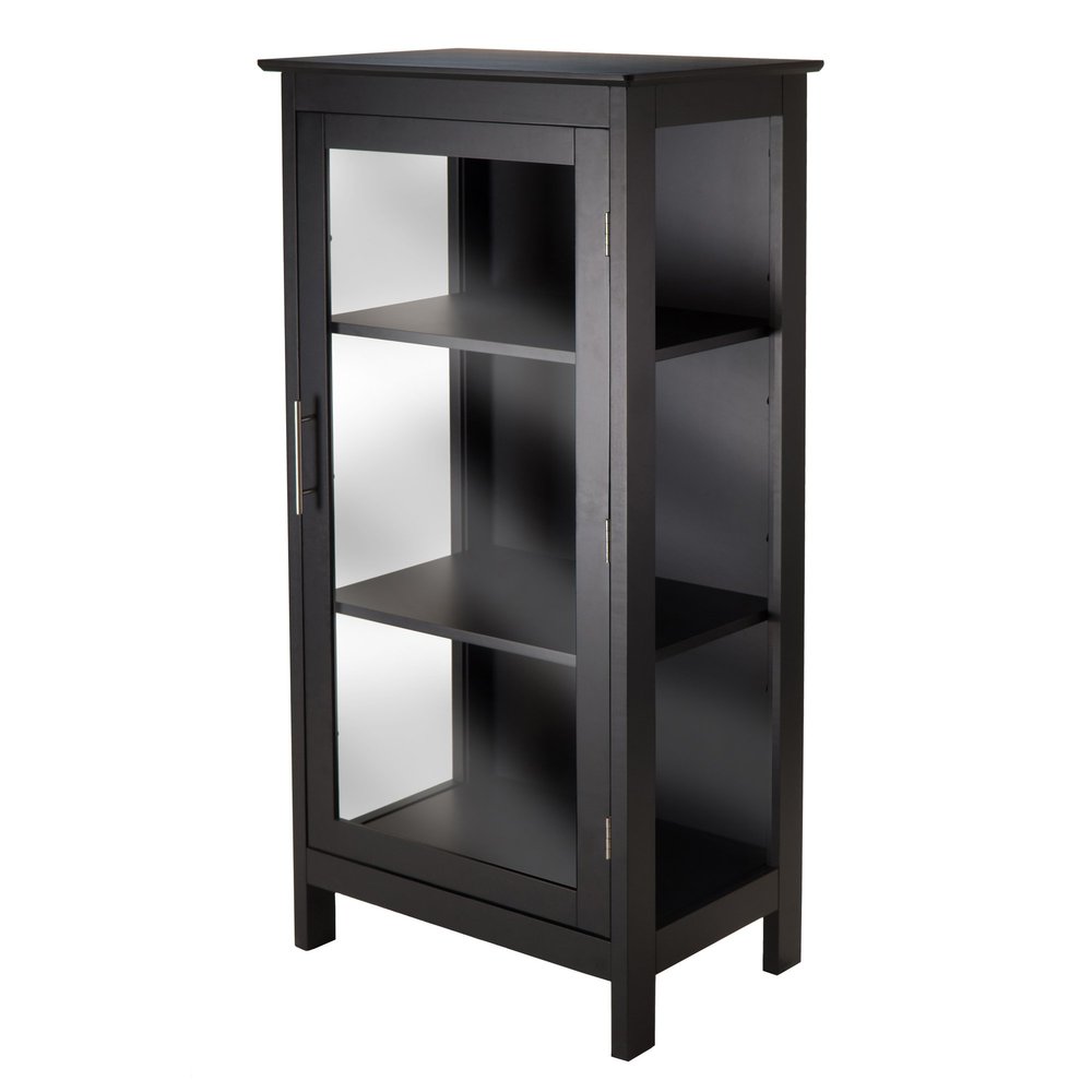47" Black Elegant Poppy Rectangular Display Cabinet