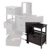 20.25" Black Unique Omaha Storage Rack with 2 Foldable Baskets view 2