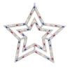 Lighted Patriotic Star Window Decoration - 17" view 1