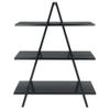 Contemporary Home Living 3-Tier A-Frame Wooden Shelf - Black - 38.25" view 1