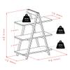 Contemporary Home Living 3-Tier A-Frame Wooden Shelf - Black - 38.25" view 2