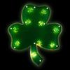 14" Lighted Shamrock St. Patrick's Day Window Silhouette - Clear Lights view 2