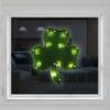 14" Lighted Shamrock St. Patrick's Day Window Silhouette - Clear Lights view 3
