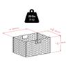 Contemporary Home Living Wooden Storage Rack with Three Foldable Baskets - 28.50 - Black view 3