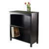 Contemporary Home Living 30 Espresso Black Storage Shelf or Bookcase with Three Tier Wide view 1