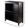 Contemporary Home Living 30 Espresso Black Storage Shelf or Bookcase with Three Tier Wide view 2