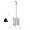 Contemporary Home Living Cappuccino Brown Coat Tree and Umbrella Rack - 71.50 view 3