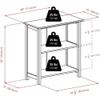 Contemporary Home Living 2-Section Wooden Storage Shelf with 4-Foldable Basket - 30" view 1