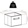 Contemporary Home Living 2-Section Wooden Storage Shelf with 4-Foldable Basket - 30" view 3