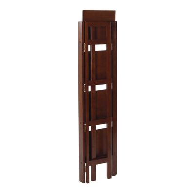 Contemporary Home Living Foldable Wooden Wall Shelf - 51.25 - Walnut Finish