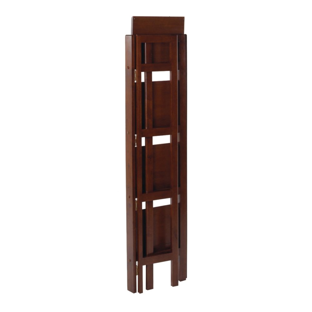 Contemporary Home Living Foldable Wooden Wall Shelf - 51.25 - Walnut Finish