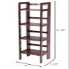 Contemporary Home Living Foldable Wooden Wall Shelf - 51.25 - Walnut Finish view 2