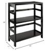 Contemporary Home Living Set of 5 Espresso Brown and Beige Wide Storage Shelf and Baskets, 29" view 2
