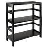 Contemporary Home Living Set of 5 Espresso Brown and Beige Wide Storage Shelf and Baskets, 29" view 4