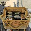 Mastiff Outdoor Multi-Tool Bag Wide Mouth Ammo Case Heavy Duty All Purpose Pack Khaki view 4