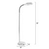 Lavish Home Floor Lamp - Full Spectrum Natural Sunlight Lamp with Bendable Neck - Reading, Craft, Studying, and Esthetician Light (Chrome) view 2
