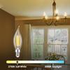 Sigalux E12 LED Bulb Candelabra Base 60 watt Chandelier Light Bulbs Dimmable, Flame Tip, 4.5W, 500LM 2700K Soft White, CA10 Candle Light Bulbs, 12 Packs view 2