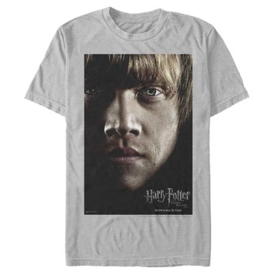 Harry Potter Men's Ron Poster T-Shirt, Silver, 3X-Large