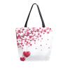 ZZKKO Love Tree Canvas Tote Grocery Bag Shoulder Casual Book Bag Large for Women Teachers, Valentines Day Cotton Bag Shopping Purse Handbag Reusable M view 1