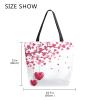 ZZKKO Love Tree Canvas Tote Grocery Bag Shoulder Casual Book Bag Large for Women Teachers, Valentines Day Cotton Bag Shopping Purse Handbag Reusable M view 4