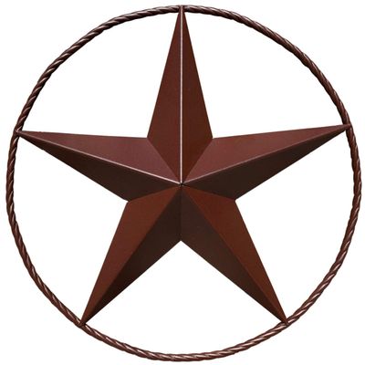 Barn Star - Metal Stars for Outside Texas Stars Art Rustic Vintage Western Country Home Farmhouse Wall Decor (24")