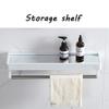 Aluminum Alloy Frame Wall Mounted Mirror Makeup Mirror,with Storage Shelf Decorative Hanging Wall Bathroom Mirror view 3