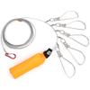 Fish Stringer with 5 Stainless Steel Locking Movable Buckle and Stainless Steel Ropes Fishing Lock Cable Accessory view 1