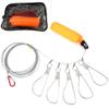 Fish Stringer with 5 Stainless Steel Locking Movable Buckle and Stainless Steel Ropes Fishing Lock Cable Accessory view 2