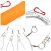 Fish Stringer with 5 Stainless Steel Locking Movable Buckle and Stainless Steel Ropes Fishing Lock Cable Accessory view 4