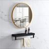 Aluminum Alloy Frame Wall Mounted Mirror Makeup Mirror,with Storage Shelf Decorative Hanging Wall Bathroom Mirror view 2