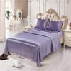 Comfort Bed Store Luxury Soft Silky Satin 3 Pc (1 Duvet Cover + 2 Pillow Cases) Elegant Duvet Cover Set Comes in King/Cal-King, Lavender view 1