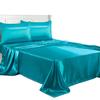 Comfort Bed Store Luxury Soft Silky Satin 3 Pc (1 Duvet Cover + 2 Pillow Cases) Elegant Duvet Cover Set Comes in King/Cal-King, Aqua Blue view 1