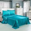 Comfort Bed Store Luxury Soft Silky Satin 3 Pc (1 Duvet Cover + 2 Pillow Cases) Elegant Duvet Cover Set Comes in King/Cal-King, Aqua Blue view 2
