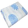 YUVANCRAFTS Indian Traditional Pineapple Print Cotton Kanhta Quilt Handblock Vintage Queen Kantha Throw Banket Bedspread view 3