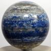 68mm Blue Lapis Lazuli w/Pyrite Sphere Natural Crystal Decor Ball Polished Mineral Stone - Afghanistan + Stand view 1
