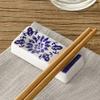 Ceramic Chopsticks Rest Rack Set of 16,Chinese Style Dinner Spoon Stand Knife Fork Holder Porcelain Chopsticks Stand view 2