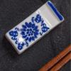Ceramic Chopsticks Rest Rack Set of 16,Chinese Style Dinner Spoon Stand Knife Fork Holder Porcelain Chopsticks Stand view 3