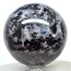 2" Indigo Gabbro Sphere Sparkling Natural Blizzard Crystal Ball Mystic Merlinite Mineral Polished Stone - Madagascar + Stand view 4