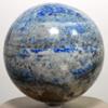 3.1" 1.8lb Lapis Lazuli w/Pyrite Sphere Blue Natural Mineral Polished Crystal Stone Ball - Afghanistan + Stand view 1