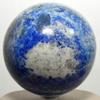 3.1" 1.8lb Lapis Lazuli w/Pyrite Sphere Blue Natural Mineral Polished Crystal Stone Ball - Afghanistan + Stand view 2