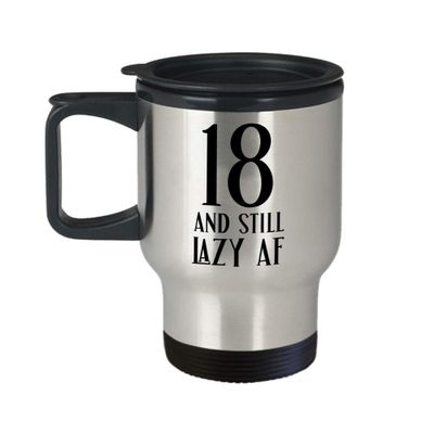 18th Birthday Travel Mug Funny Gifts For Girls Inappropriate Gifts For Boys Gag Gifts for Eighteen Year Old Son Daughter Coffee Mugs Tea Cup Gift For