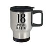 18th Birthday Travel Mug Funny Gifts For Girls Inappropriate Gifts For Boys Gag Gifts for Eighteen Year Old Son Daughter Coffee Mugs Tea Cup Gift For view 2