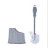 Superio Toilet Bowl Brush and Holder with Under Rim Cleaner for Bathroom, Toilet Brush and Caddy with Non Scratch Bristles and Under Rim Lip Brush, Grey (2 Pack) view 3