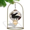 3.75" White and Black Christmas Piano Glass Ornament view 4