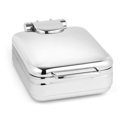Eastern Tabletop 3997 Jazz Rock Collection 4 Quart Induction Chafer, Square, Full Hinged Cover, Hotel Grade