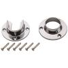 Wideskall Heavy Duty Stainless Steel Closet Pole Sockets Rod End Support with Screws (Chrome Silver, 5 Sets) view 4