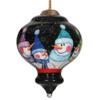 3.75" Together We Have It All Snowman Christmas Glass Finial Ornament view 3