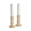Balvi Salt & pepper set Chandelier Set of 2 pieces shaped candle holder Ceramic/wood 27 cm view 1